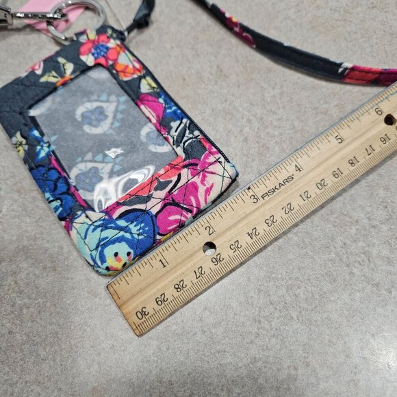Vera Bradley NWT Wristlet Floral‎ ID Card Holder Lanyard Multicolor Zip Pouch - Picture 5 of 7